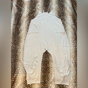 Free People FP Movement Hot Shot Onesie Cream-Heather